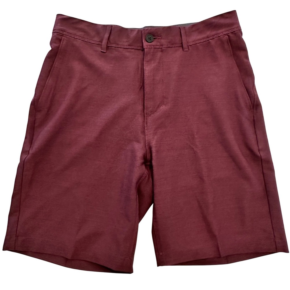 VRST Men's Limitless Performance‎ 9" Short Size 32 Burgundy Stretch Golf Shorts